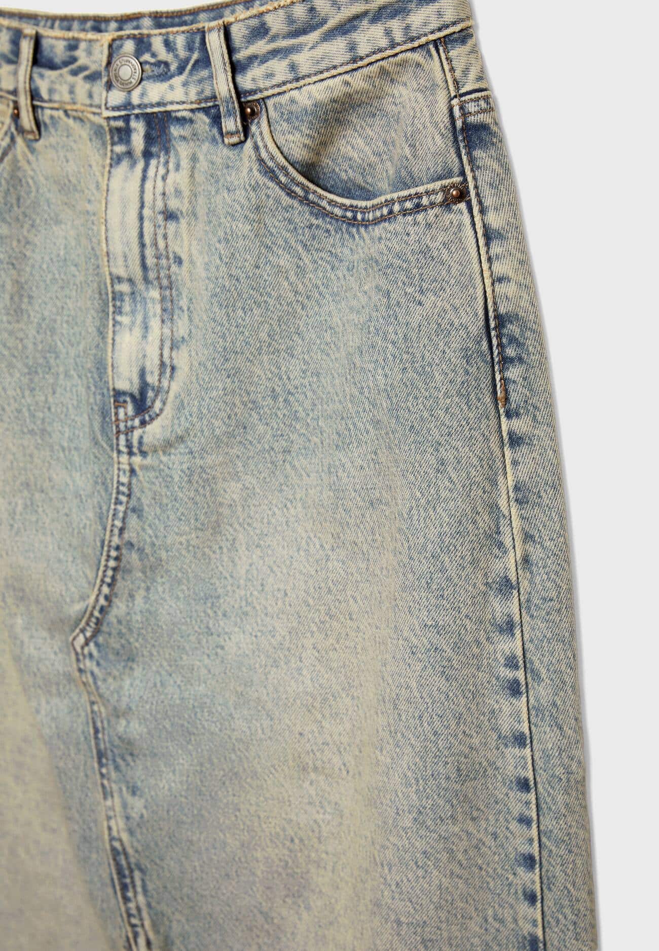 Saia longa vintage em jeans