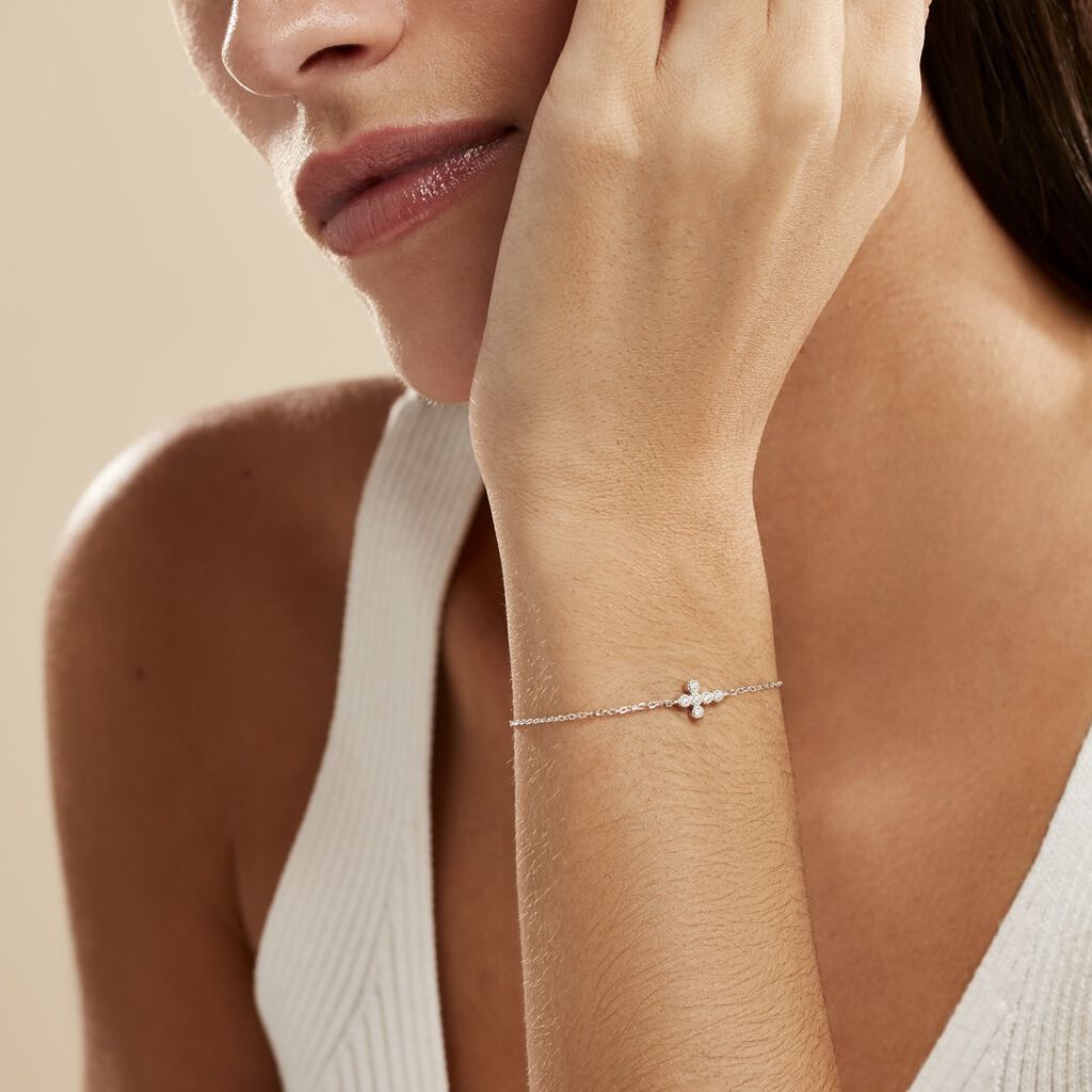 Bracelet Priscus Argent Blanc Oxyde De Zirconium