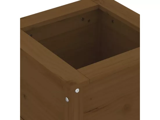 Jardinière bac lit surélevé bois marron 40 x 40 x 39 cm 02_0037534