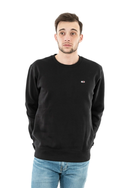 Sweat tommy jeans regular fleece bds black