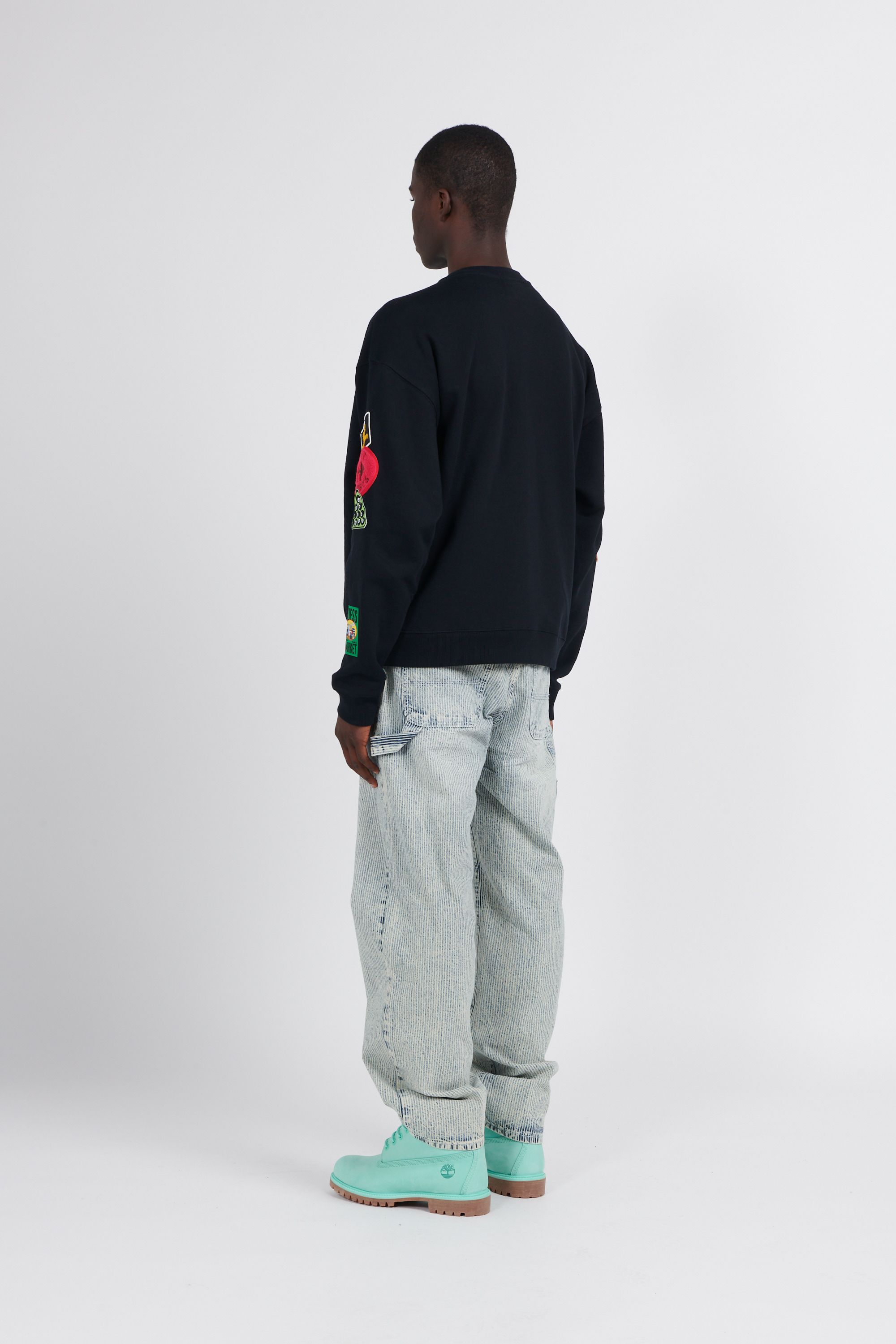 GUESS ORIGINALS Sweatshirt GO MARKET CREW Noir