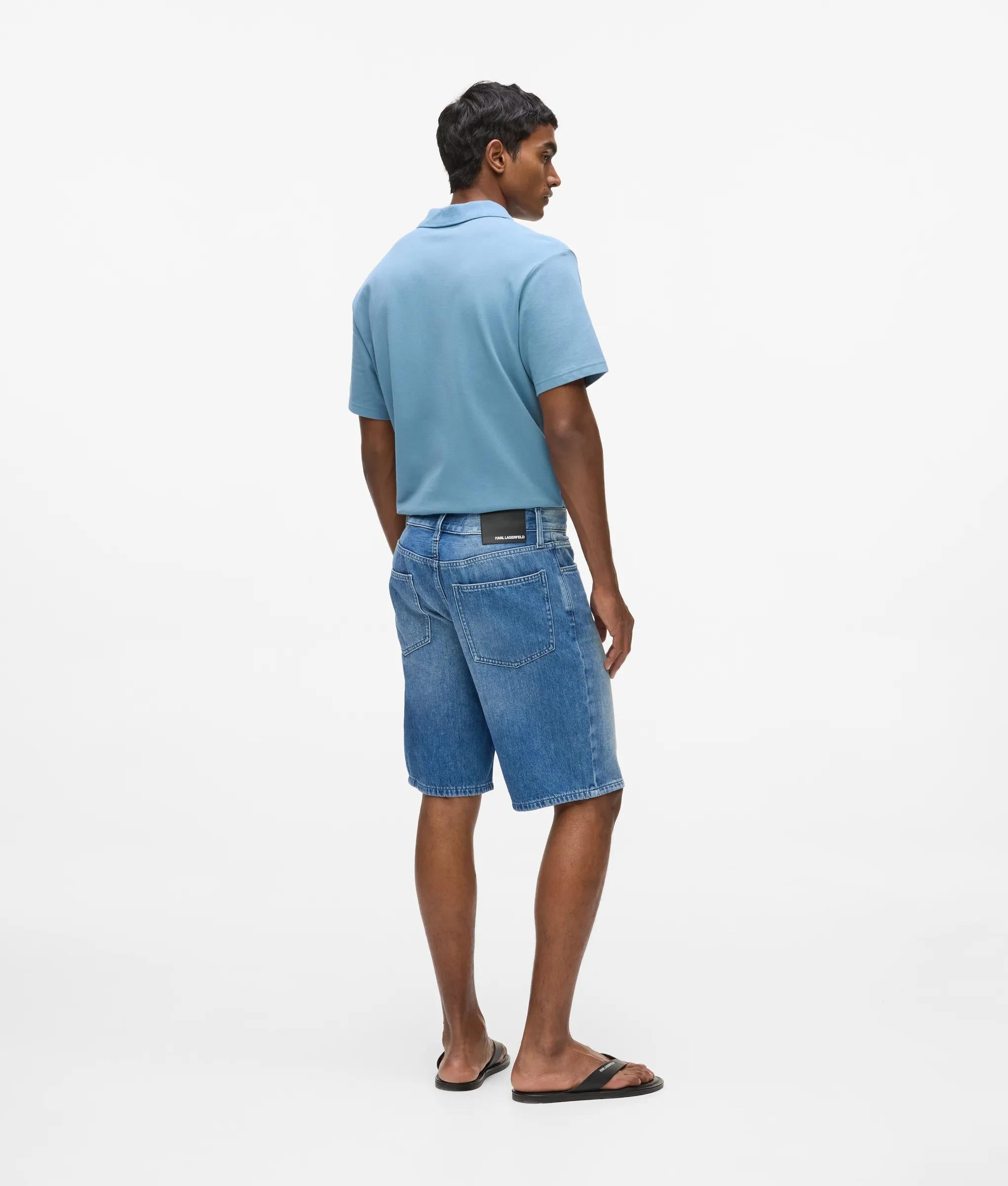 Rechte denim korte broek