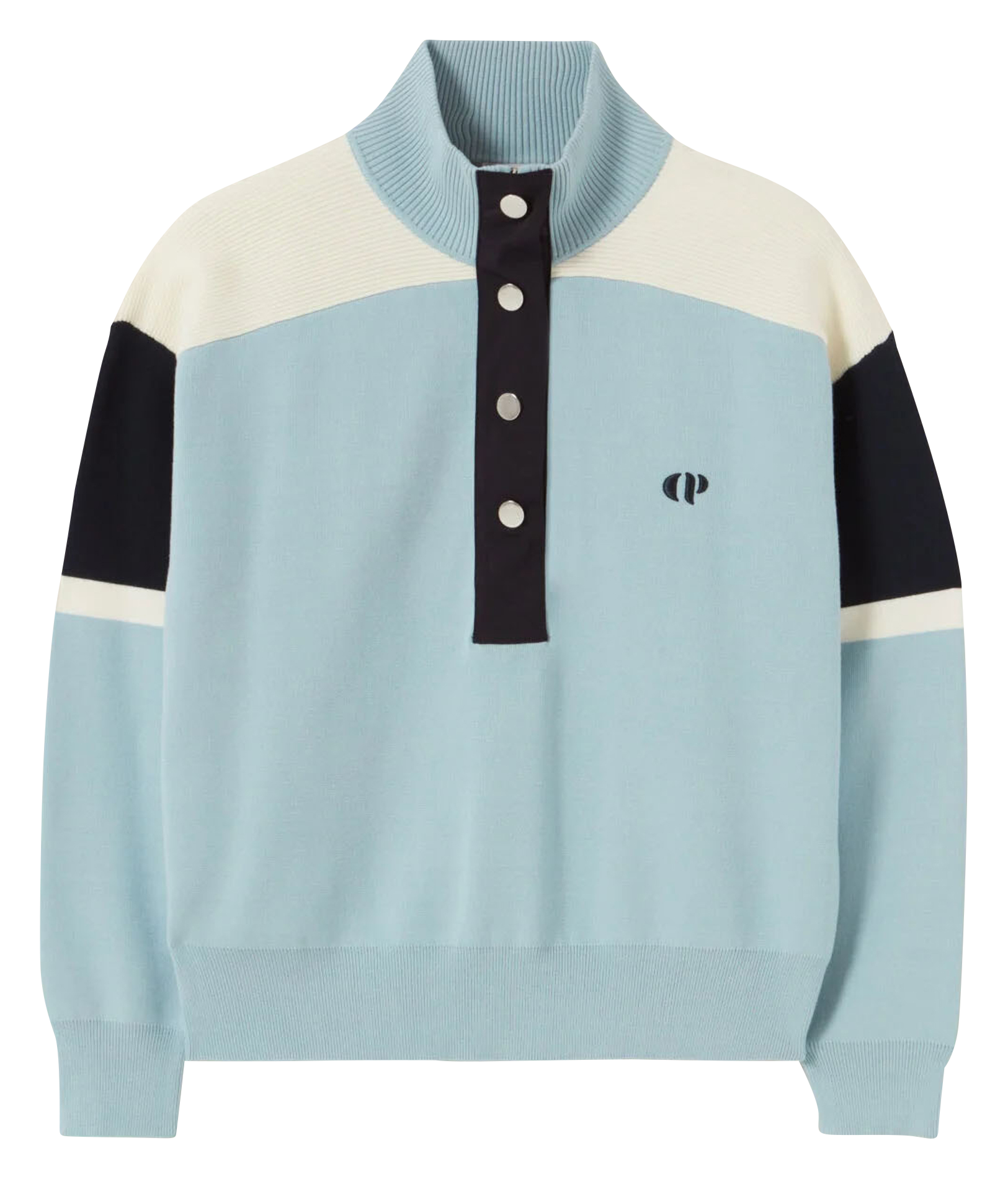 Sweat ample col camionneur | Bleu