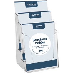 Porte-brochures, A4 portrait, transparent