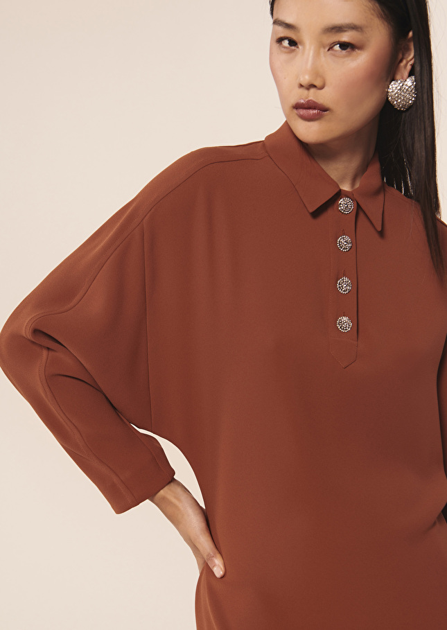 Robe Revamarron en crêpe