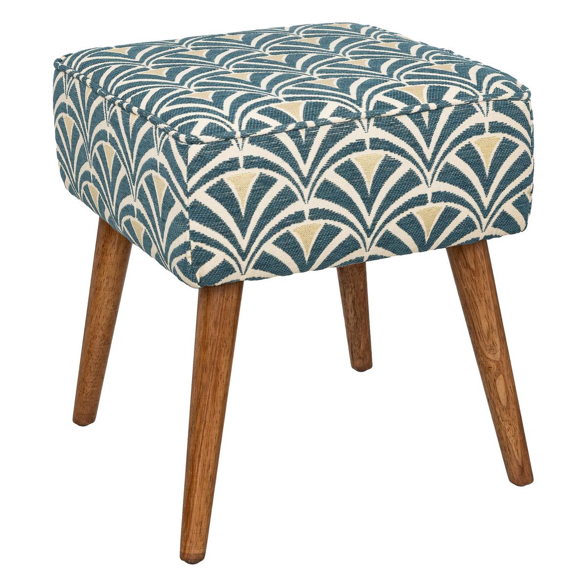 TABOURET D APPOINT CHIARA BLEU ET BLANC