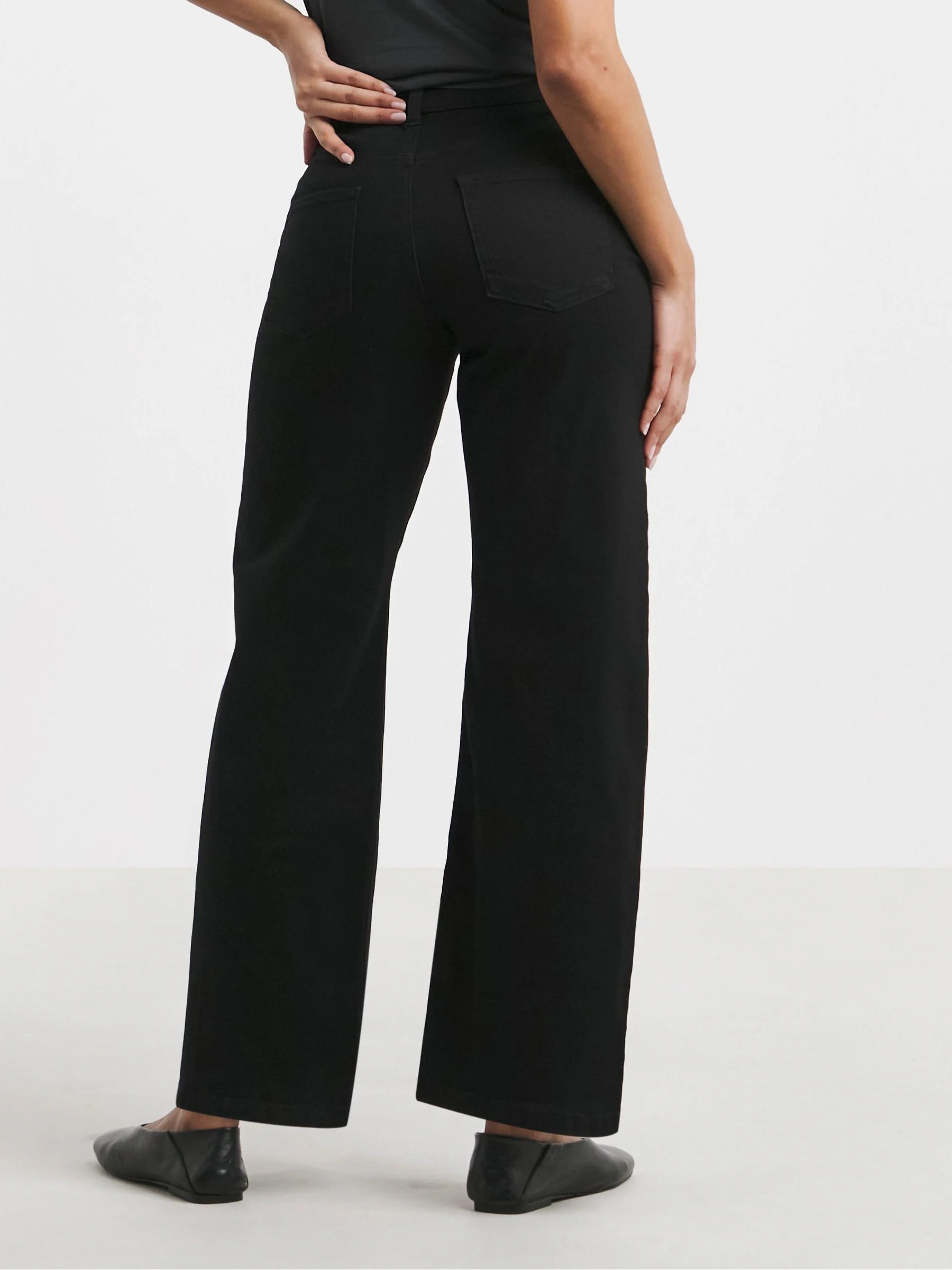Zwart - Simply Be 24/7 jeans met wijde pijpen