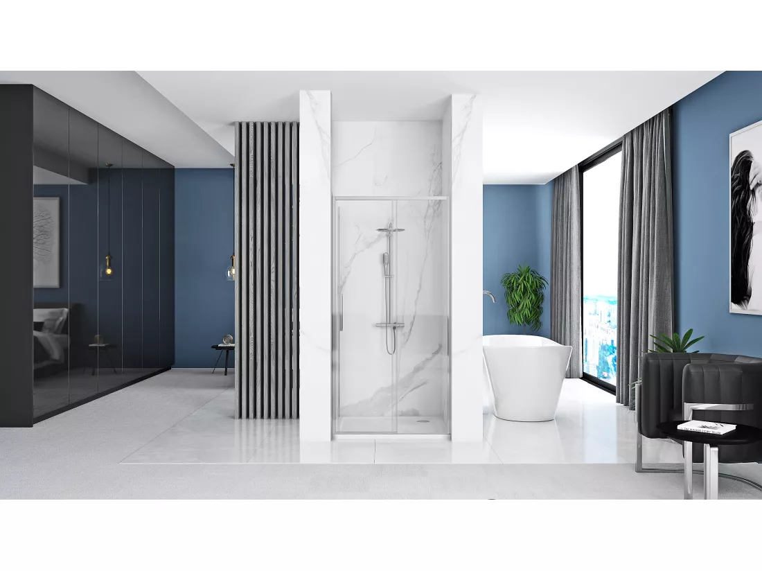 Porte De Douche Coulissante Rea Rapid Slide 130 Chrome