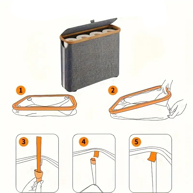 (45x36cm) Oxford WC Papier Organizer Badezimmer Aufbewahrungs Box Toiletten Papier Korb für 16 Klopapier Rollen - Schwarz