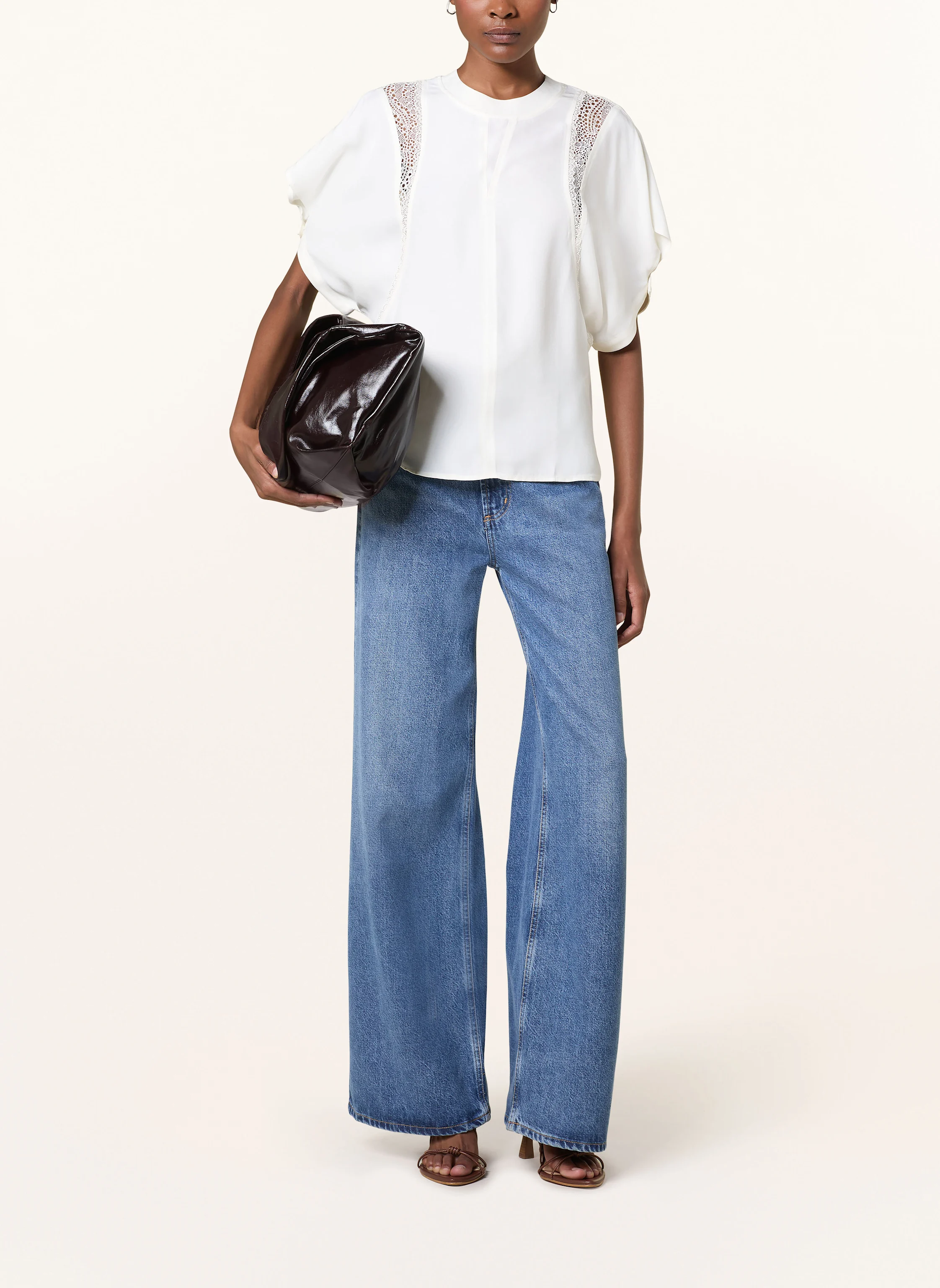 REISS Blusenshirt mit Spitze