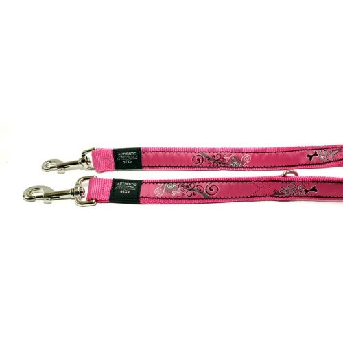 Coleira dupla para cães Armed Response, rosa