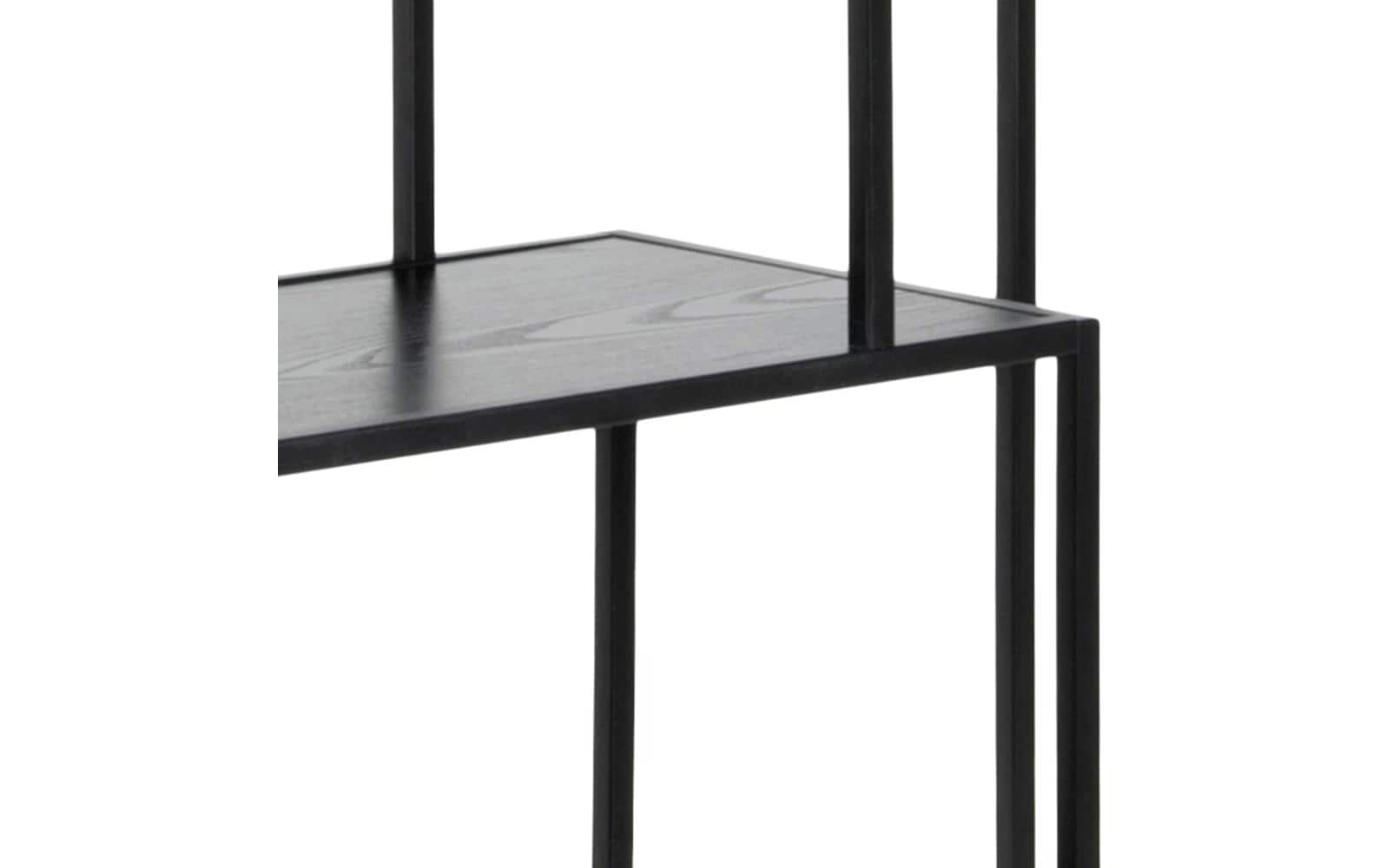 Regal Seaford 77 x 35 x 185 cm, Schwarz<br>Bücherregal