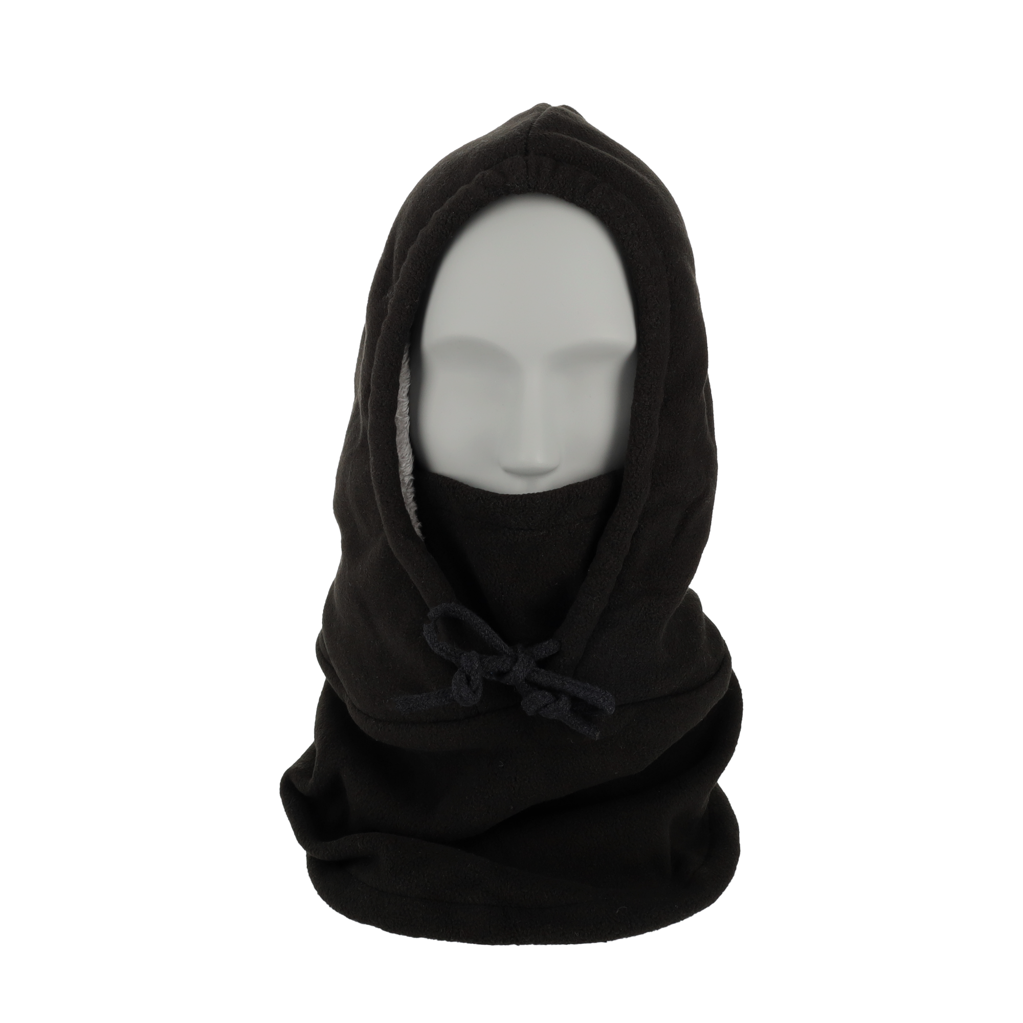 Gefütterte Fleece Ski Sturmhaube Motorrad Halstuch Kälte   UV Gesichts Schutzmaske - Schwarz