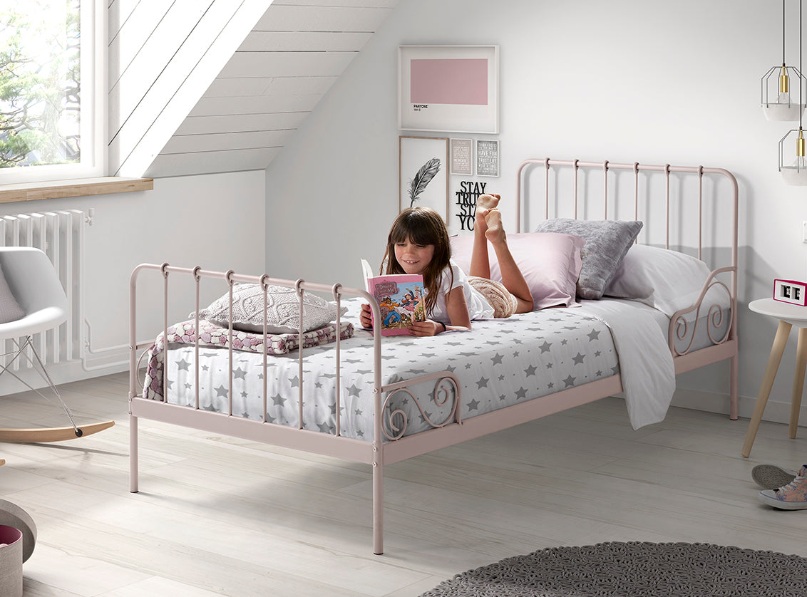 LUCEVI - Alice Bed 90x200cm - Roze
