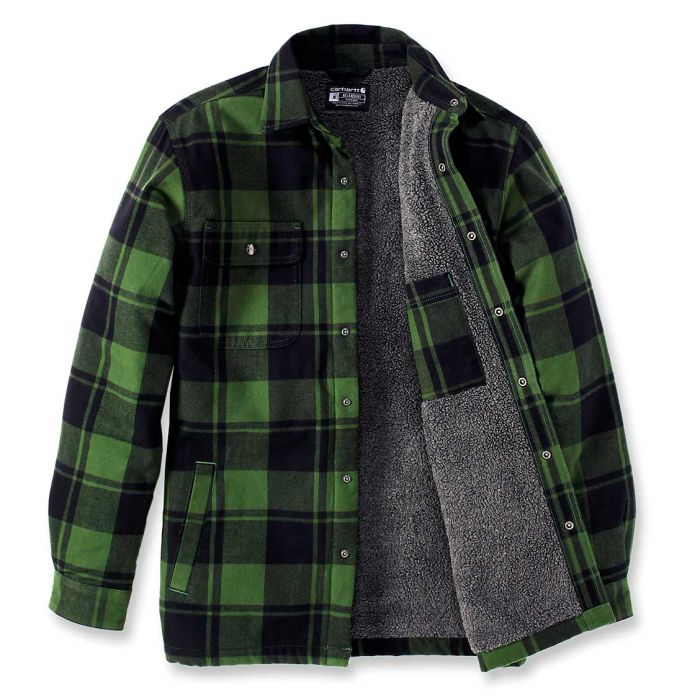 Flannel Sherpa-Lined Shirt Jacket Men skjorte/jakke