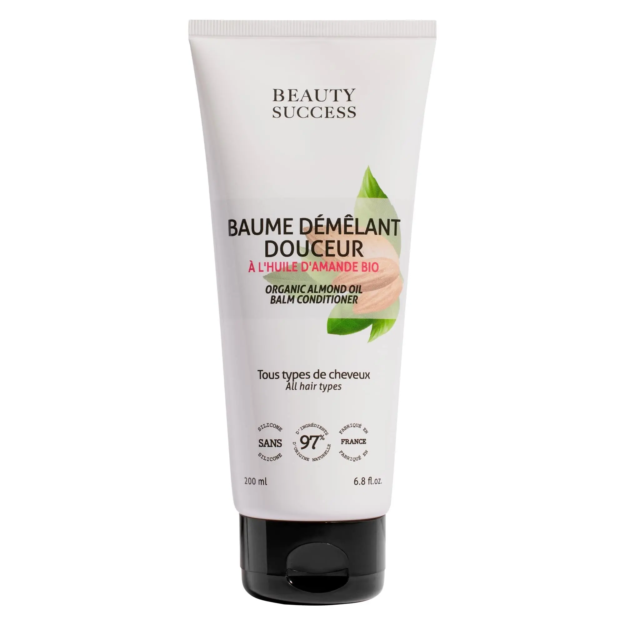 Beauty Success - Baume Démêlant Douceur À l'Huile d'Amande Bio Tube 200 ml - Masque / soin
