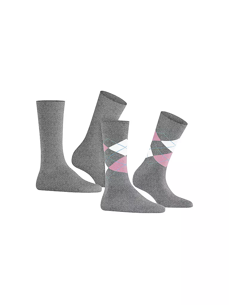 BURLINGTON Damen Socken EVERYDAY 2-er Pkg 36-41 light grey grau