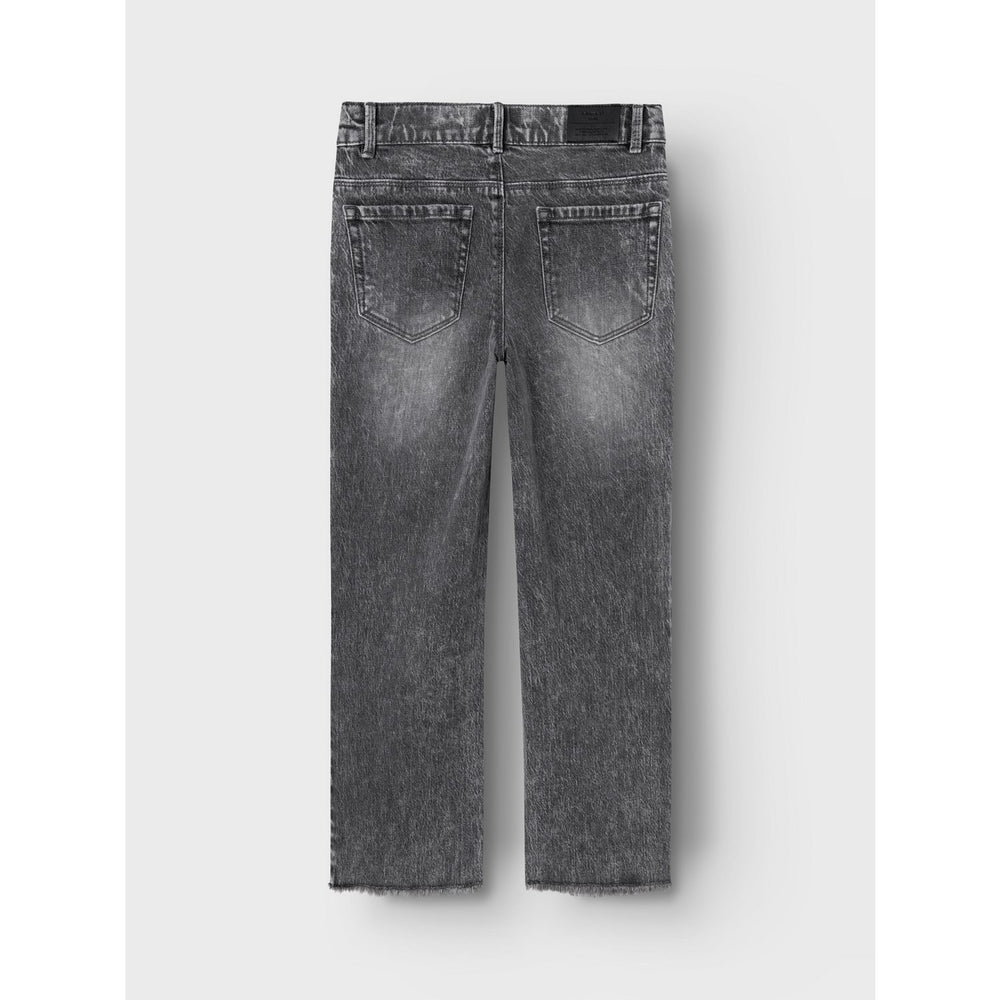 Køb Name It Dark Grey Denim Rose Wide Jeans Noos