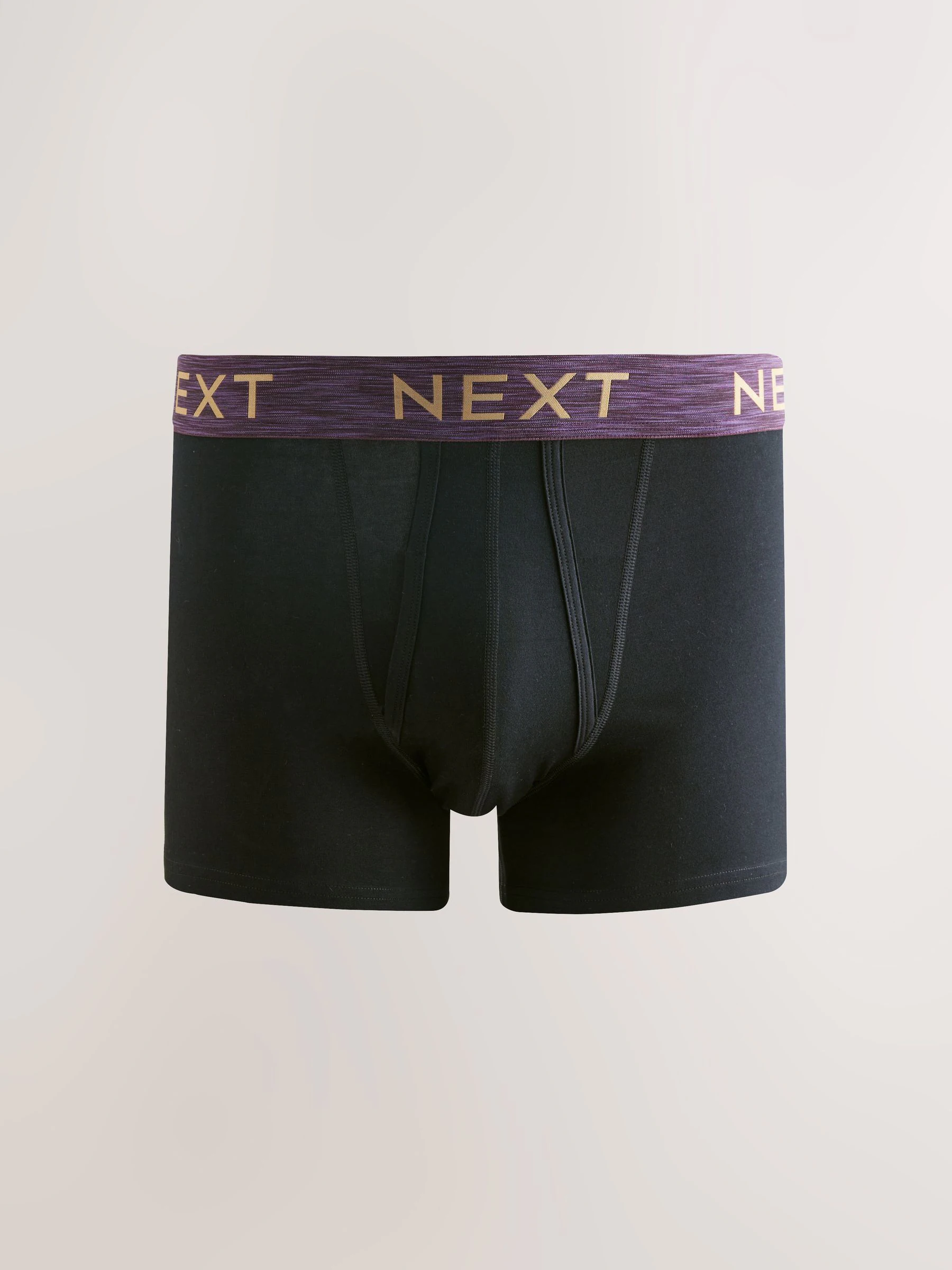 Zwart met luxe gemêleerde tailleband - Standaard - 10 Boxershorts zonder plooi