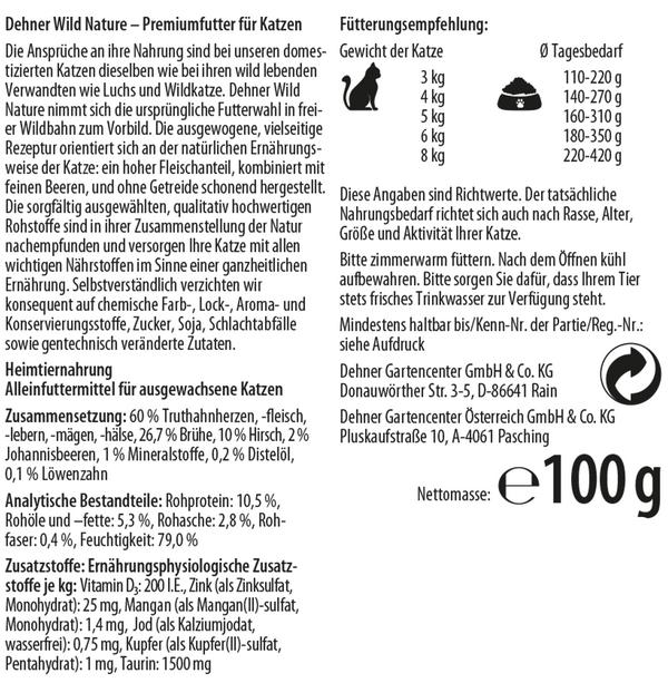 Dehner Wild Nature Nassfutter für Katzen