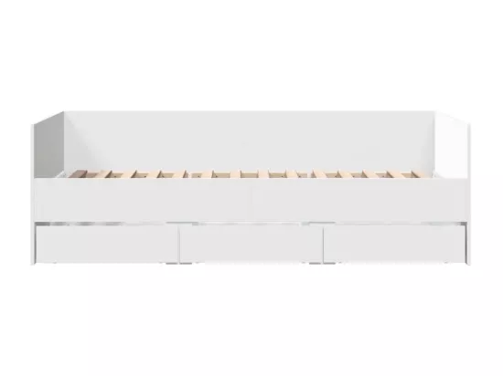 Lit de jour avec tiroirs sans matelas blanc 90x200 cm