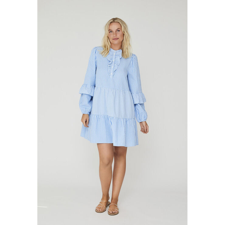 A-VIEW Karin dress Blue/white stribe