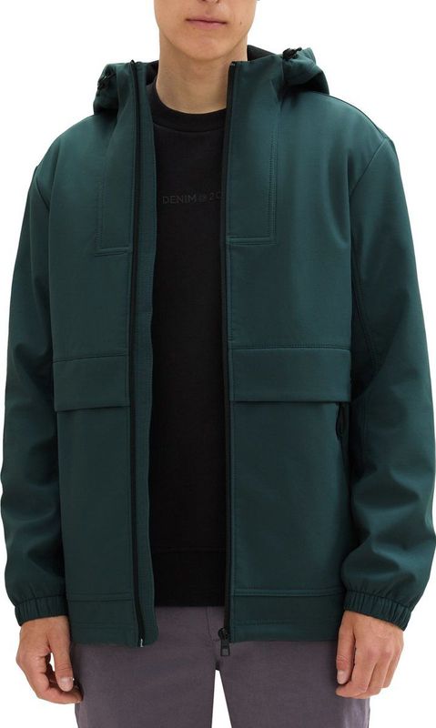 Tom Tailor Denim - Softshell Jack - Groen - 100% Polyester