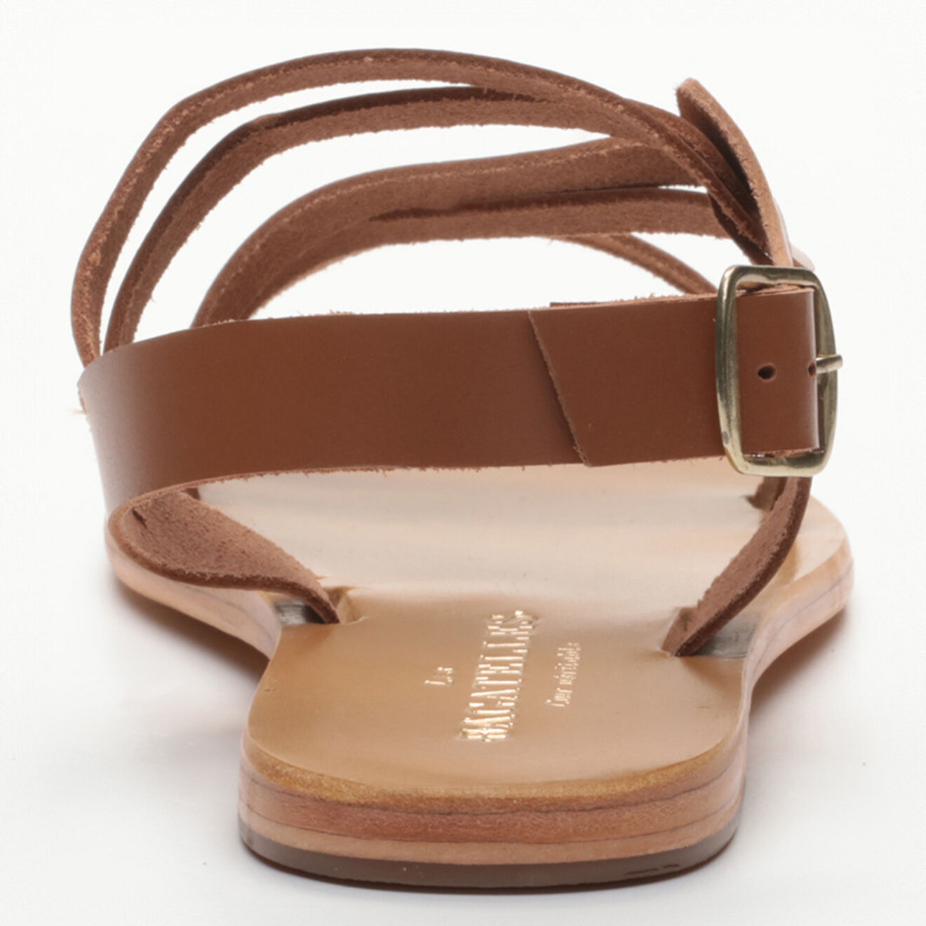 Les Bagatelles Sandales en Cuir Champika camel/marron