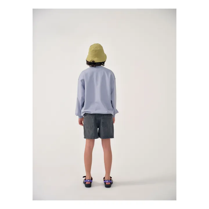 Main Story Sweat Logo Coton Bio | Bleu gris