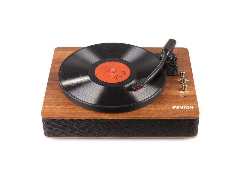 Fenton Plattenspieler mit Bluetooth RP162 Dunkelbraun Retro Plattenspieler mit Bluetooth, USB-Player und Umwandlungsmöglichkeit für Schallplatten