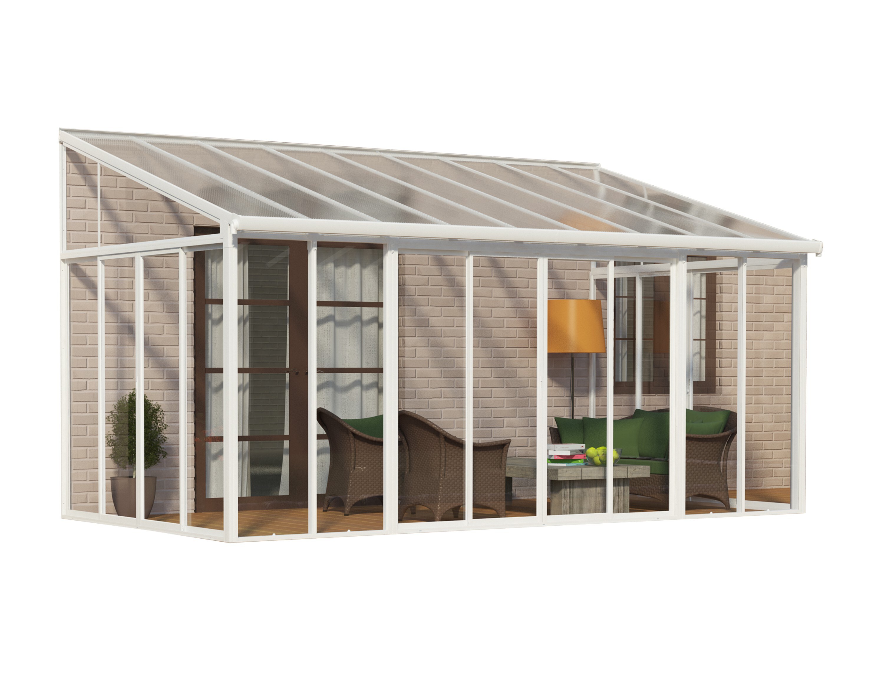 Palram - CanopiaSanRemo Wintergarten, weiß in cm 546x295x310 (LxBxH)
