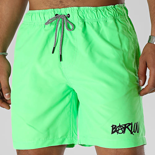 Short De Bain Barlou Vert Fluo Noir