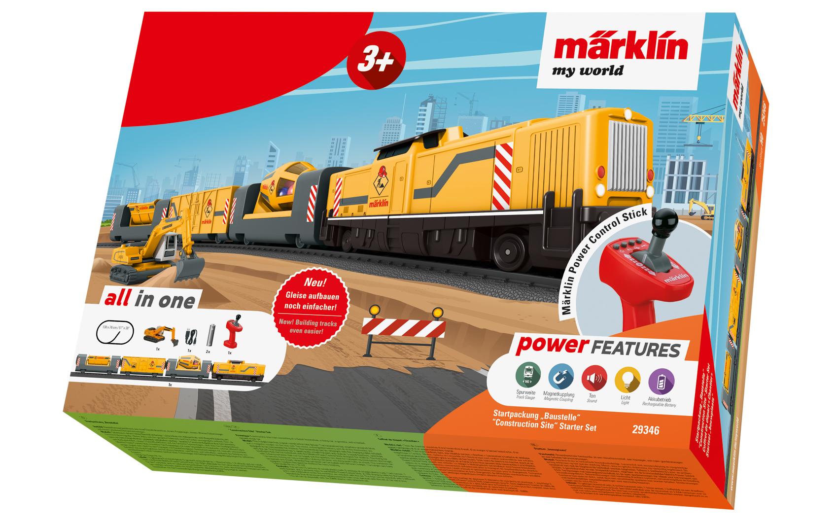 Startpackung my world BaustelleBaustellenzug mit Diesellokomotive und Wagons