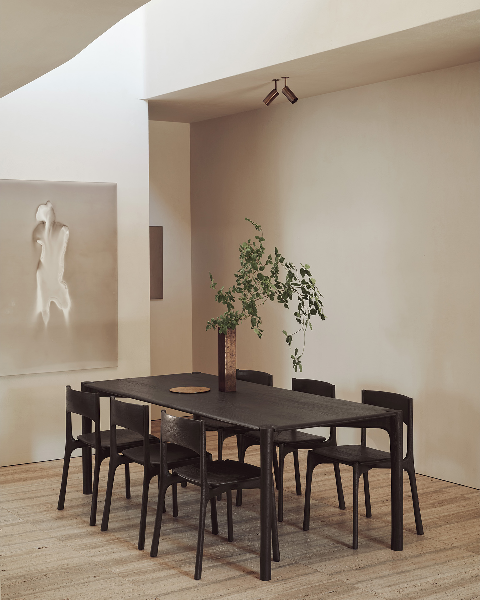 Eettafel PI teak donkerbruin gelakt 180x90 cm