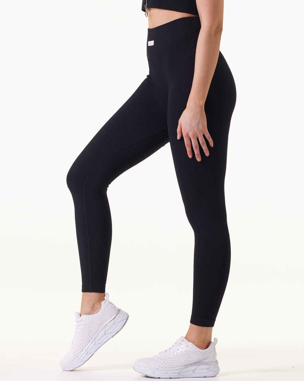 Bumpro Perfect Wide Rib Scrunch Tights Black