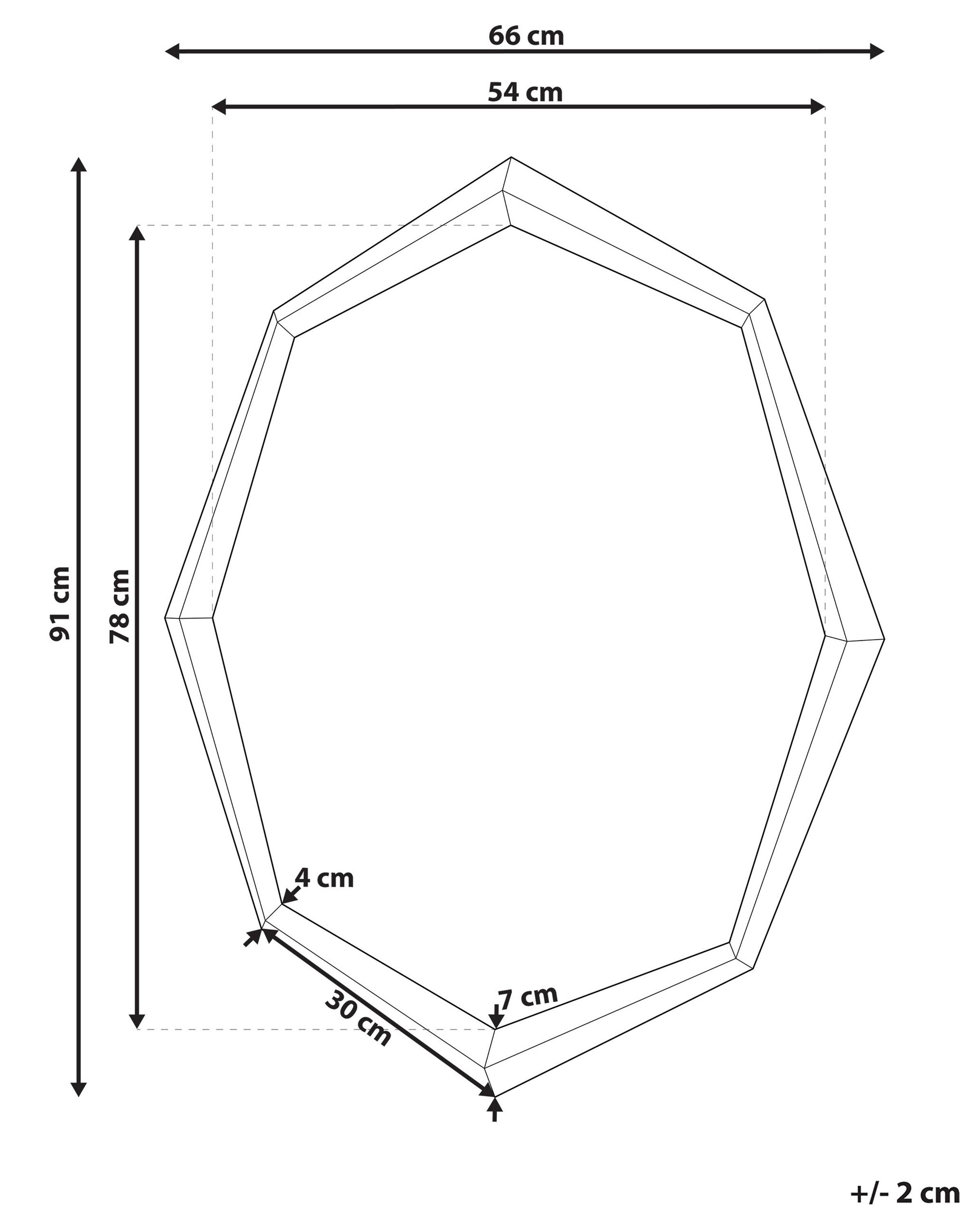 Wandspiegel OENO 66 cm 91 cm Zilver