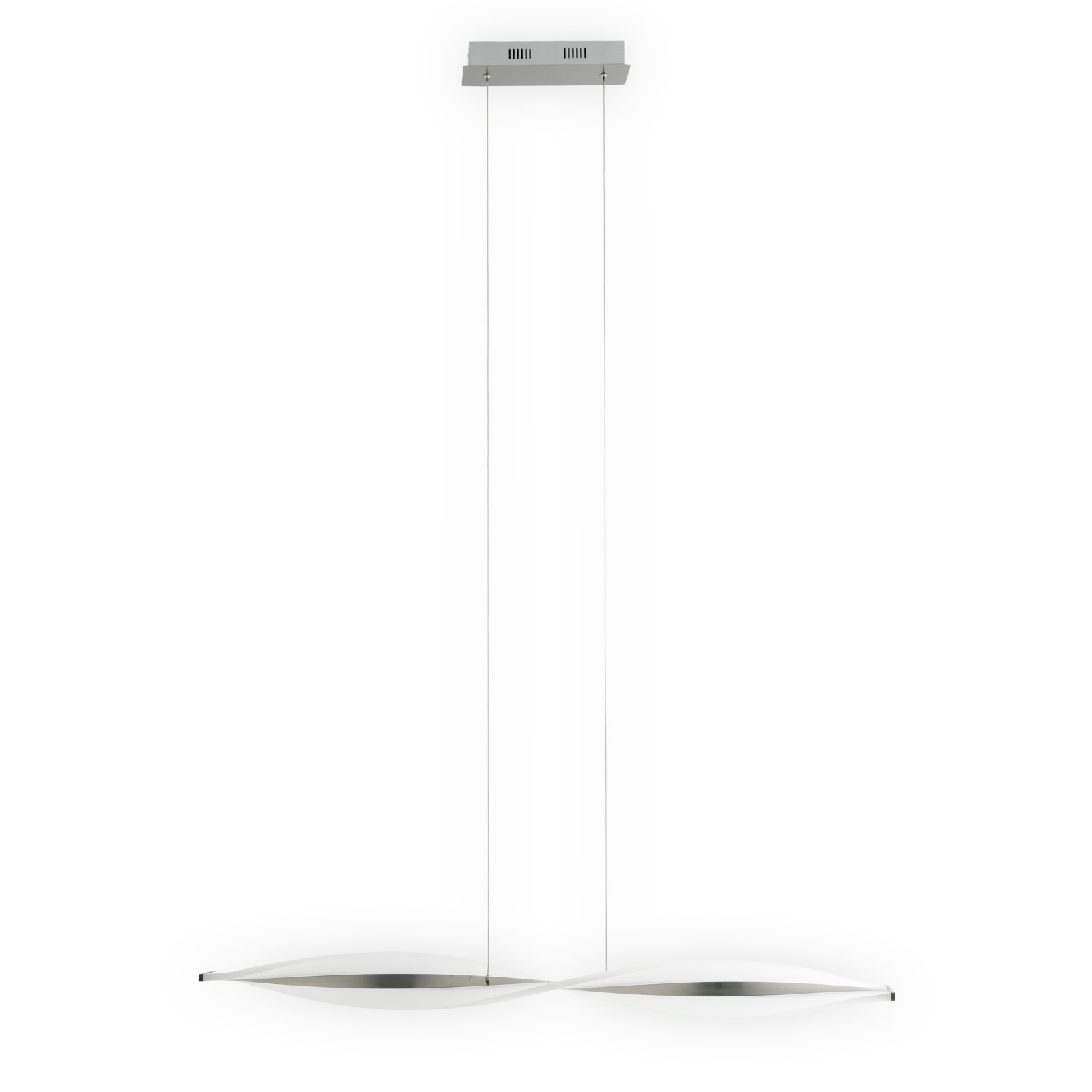LED-Pendelleuchte NINA - stahl-blank - 115 cm breit