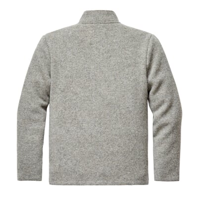 Herren-Strickjacke Stehkragen, Graumelange