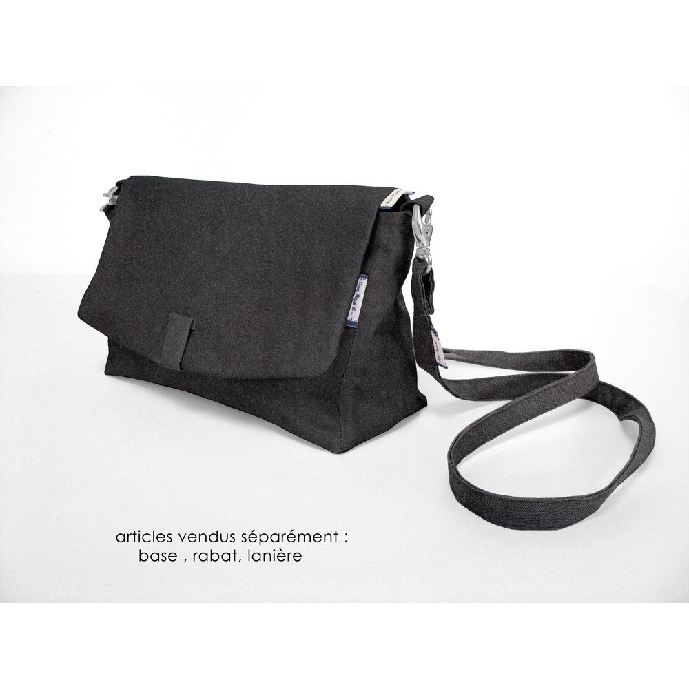 Rabat Sac Compagnon Suédine Noire