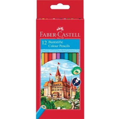 FABER-CASTELL Crayons de couleur hexagonaux CASTLE, étui en