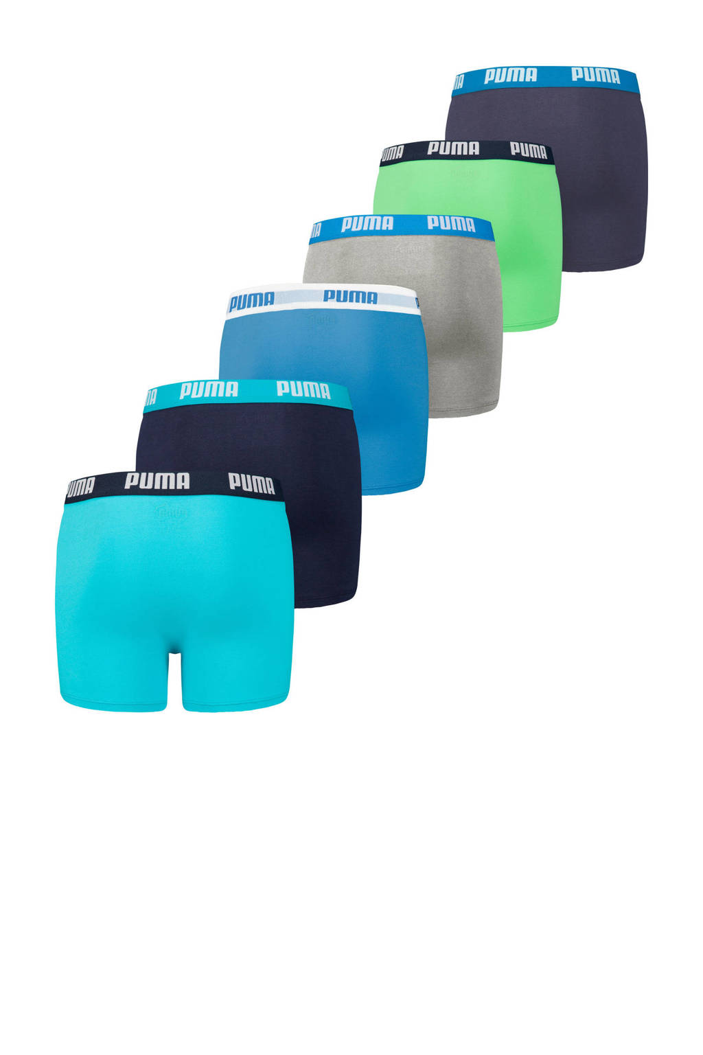 boxershort - set van 6 blauw/multicolor