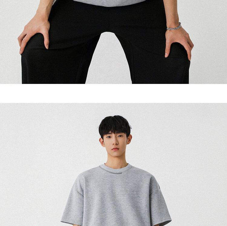 VEAZ - Effen T-shirt met korte mouwen en ronde hals