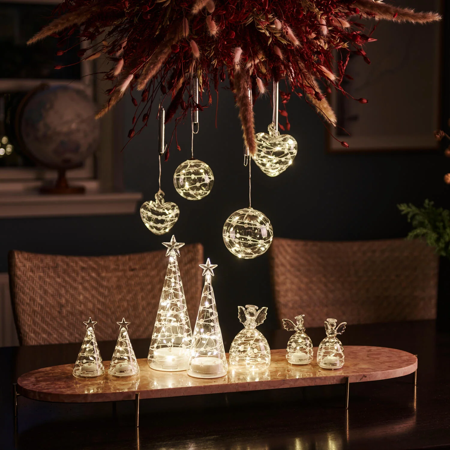 Sirius  Sweet Christmas Engel (2 stk) - Hvid/klar