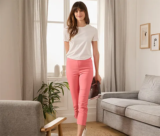 7/8-Stretchhose, koralle