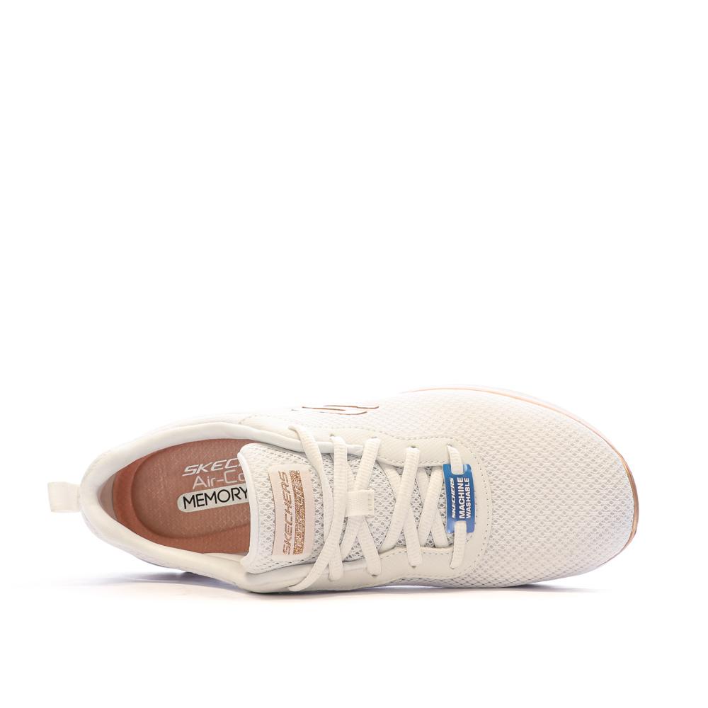 Skechers Chaussures de Sport Blanc/Or-Rose Femme Skechers Flex Appeal