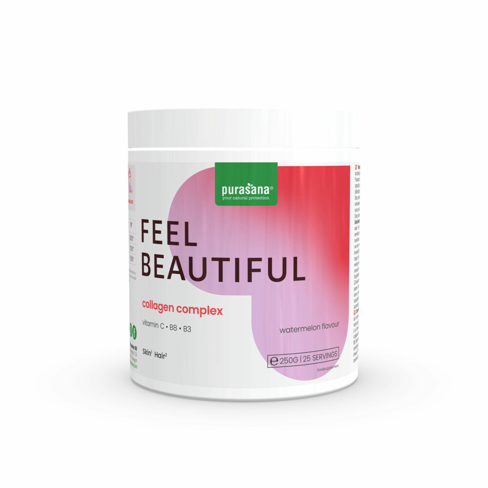 Purasana Collageen Watermeloen Huid, Haar en Nagels 250 gr