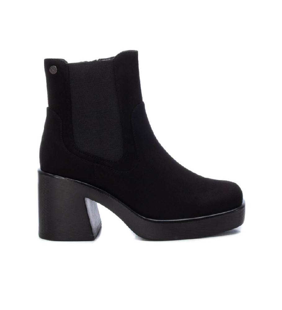 Botas de cano curto Xti 142155 pretas - Altura do salto: 8 cm -
