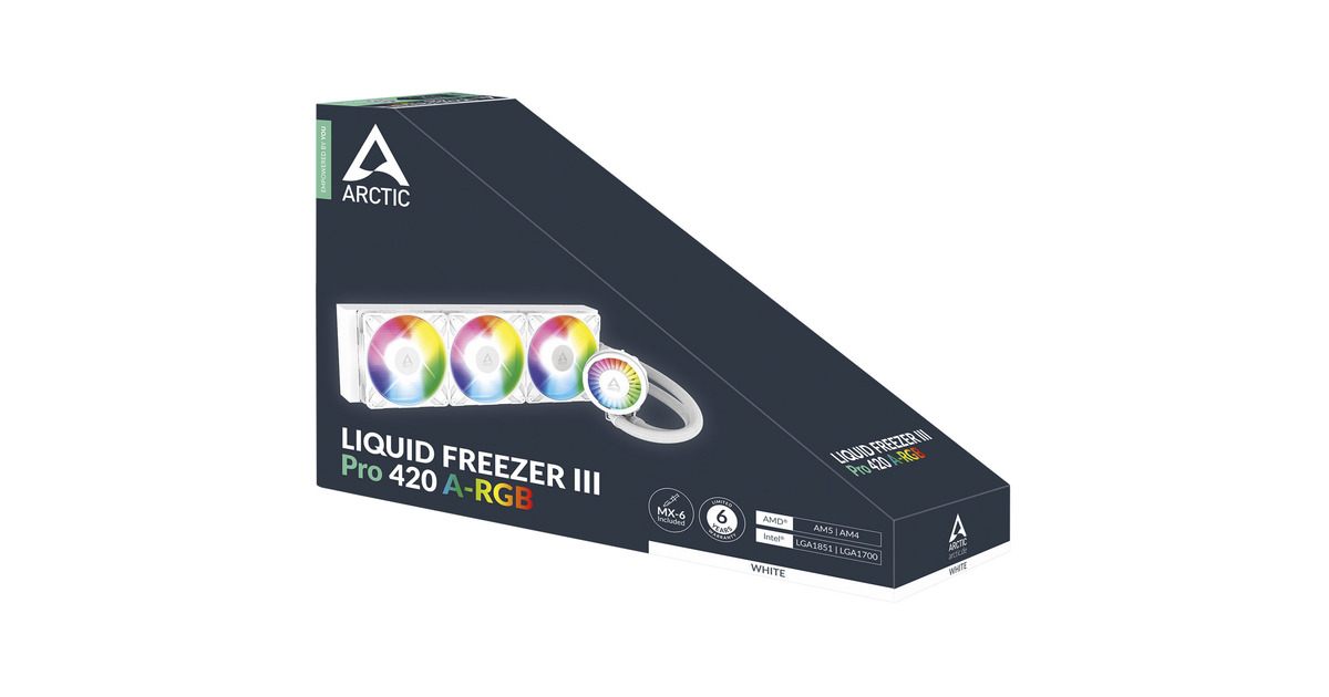 ARCTICLiquid Freezer III Pro 420 A-RGB waterkoeling  (Wit, 4-pins PWM fan-connector)
