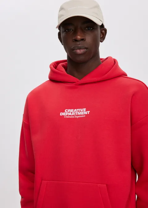 Hoodie met print creative rood (ROO)