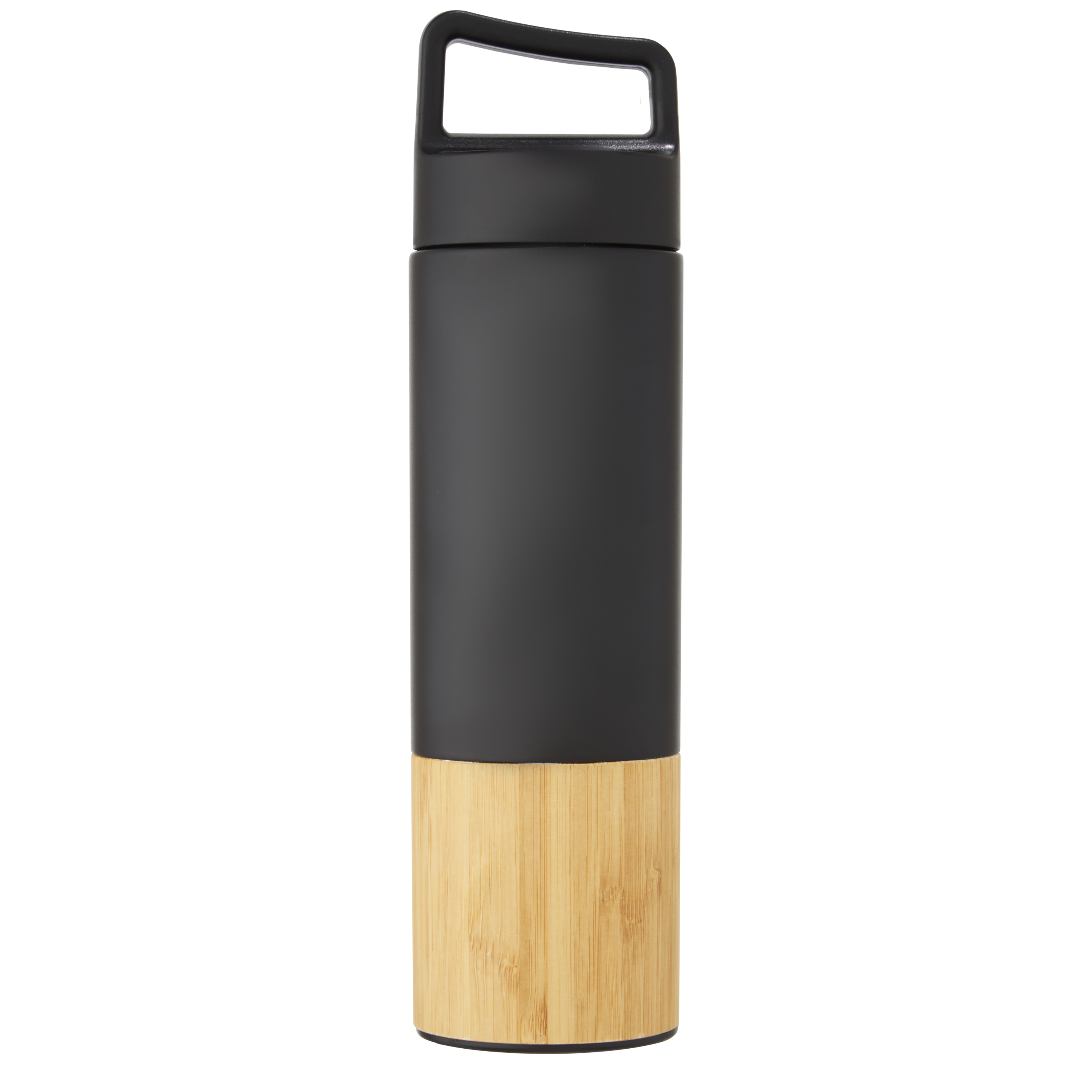EgotierPro 100669 - Bouteille Isotherme Bambou et Acier Inoxydable 540 ml